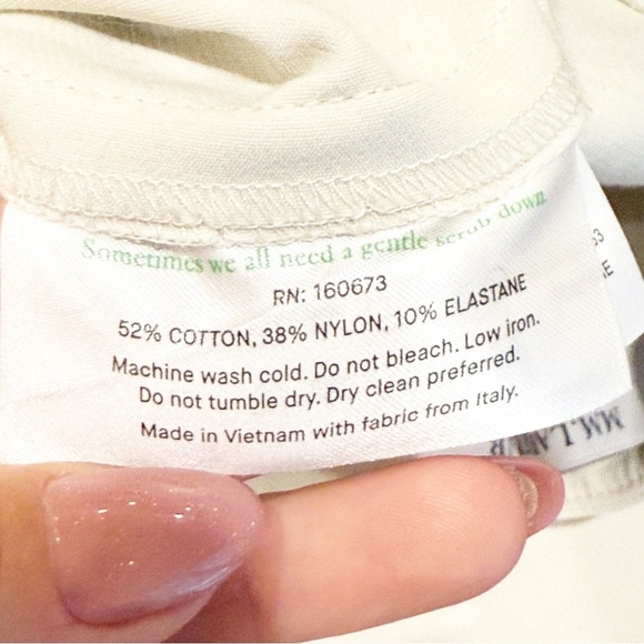 M.M. Lafleur The Foster Cigarette Pant in bone sz 4 - Picture 11 of 11